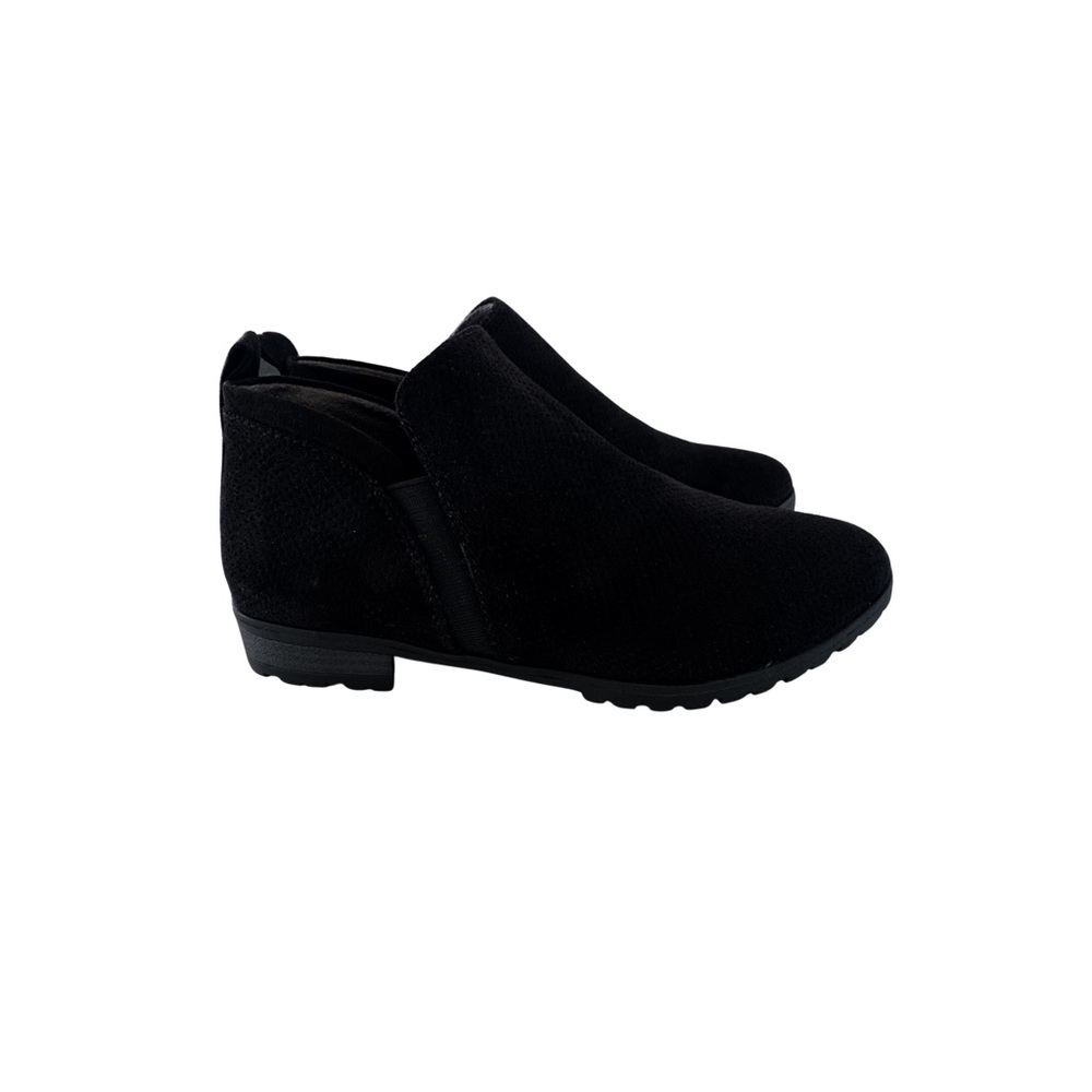 Dr Scholls Rollin Black Perforated Booties Comfort Slip On Ankle Boots 7M
